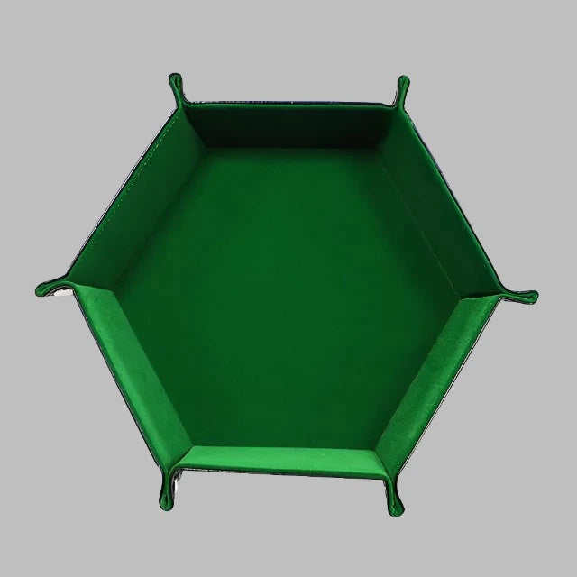 Green foldable dice rolling tray