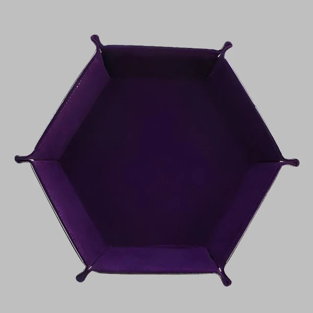 Purple foldable dice rolling tray