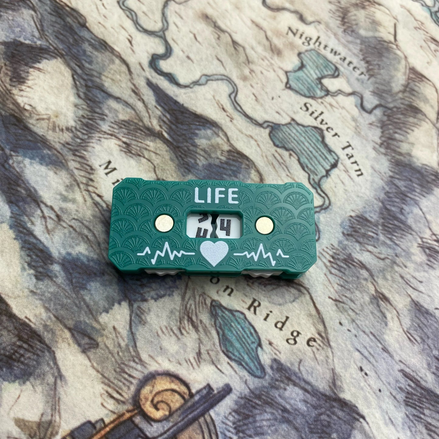 Opaque teal RPG health tracker